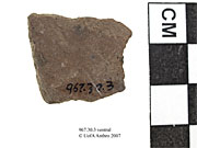 Ventral view of a glazed body sherdUniversity of Alberta, Department of Anthropology