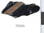 Ventral view of an utilized pieceUniversity of Alberta, Department of Anthropology