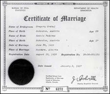 Certificate of Marriage